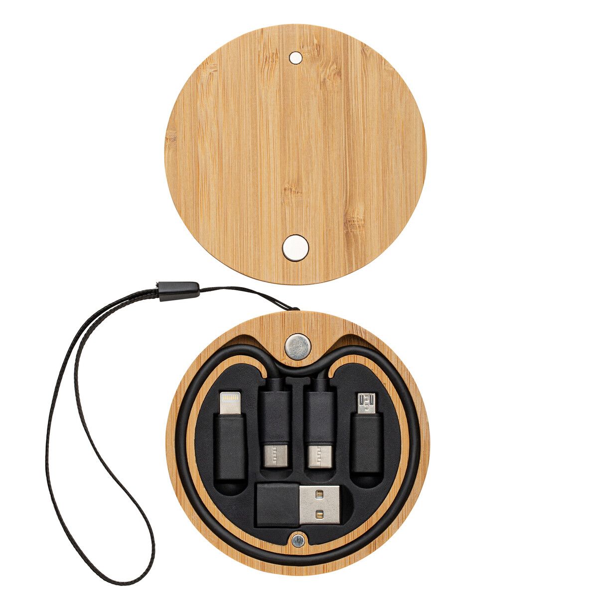 6-in-1 Ladekabel CONVERTICS BAMBOO - braun-766