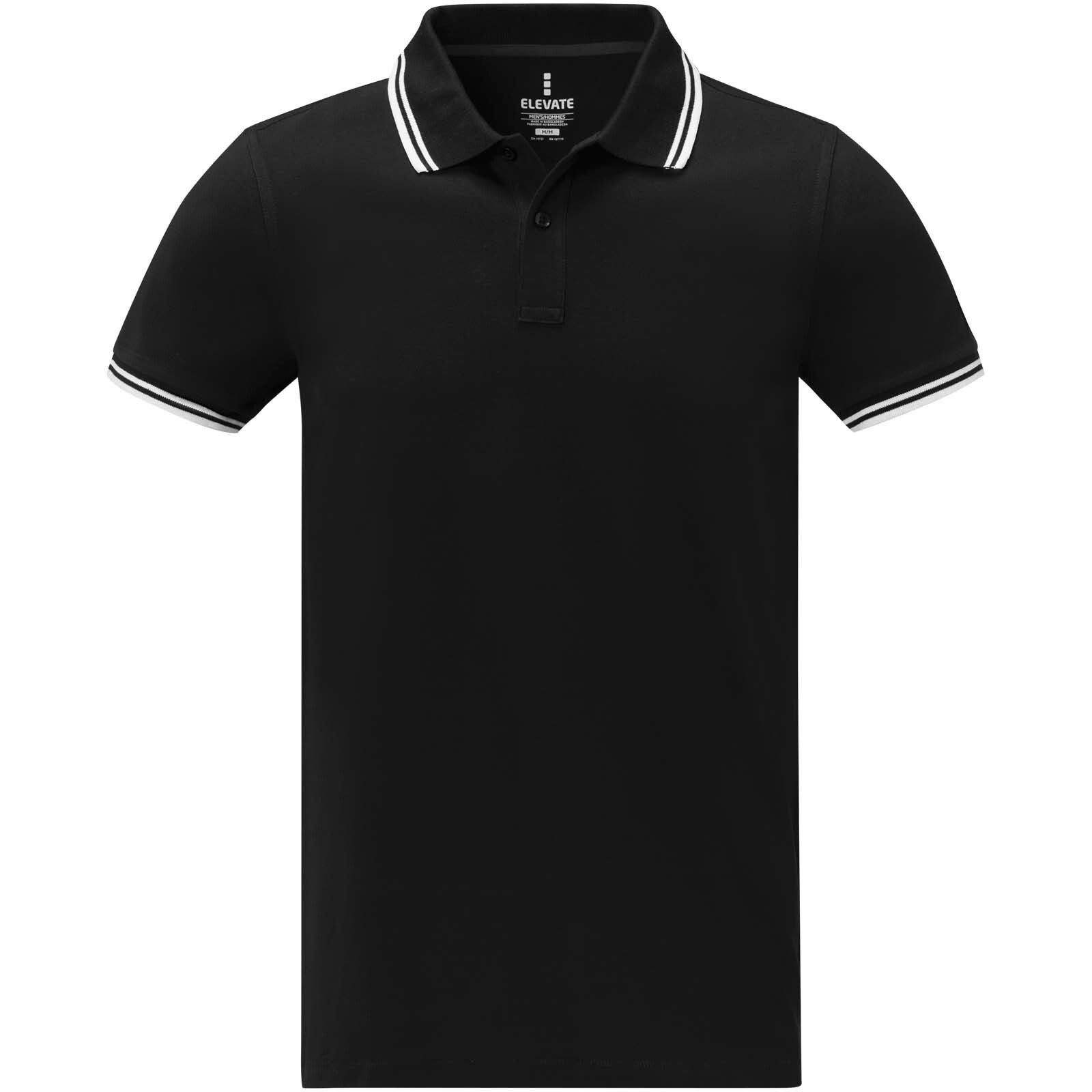 Amarago Polo mit abgesetztem Rand für Herren - schwarz - 3XL-697