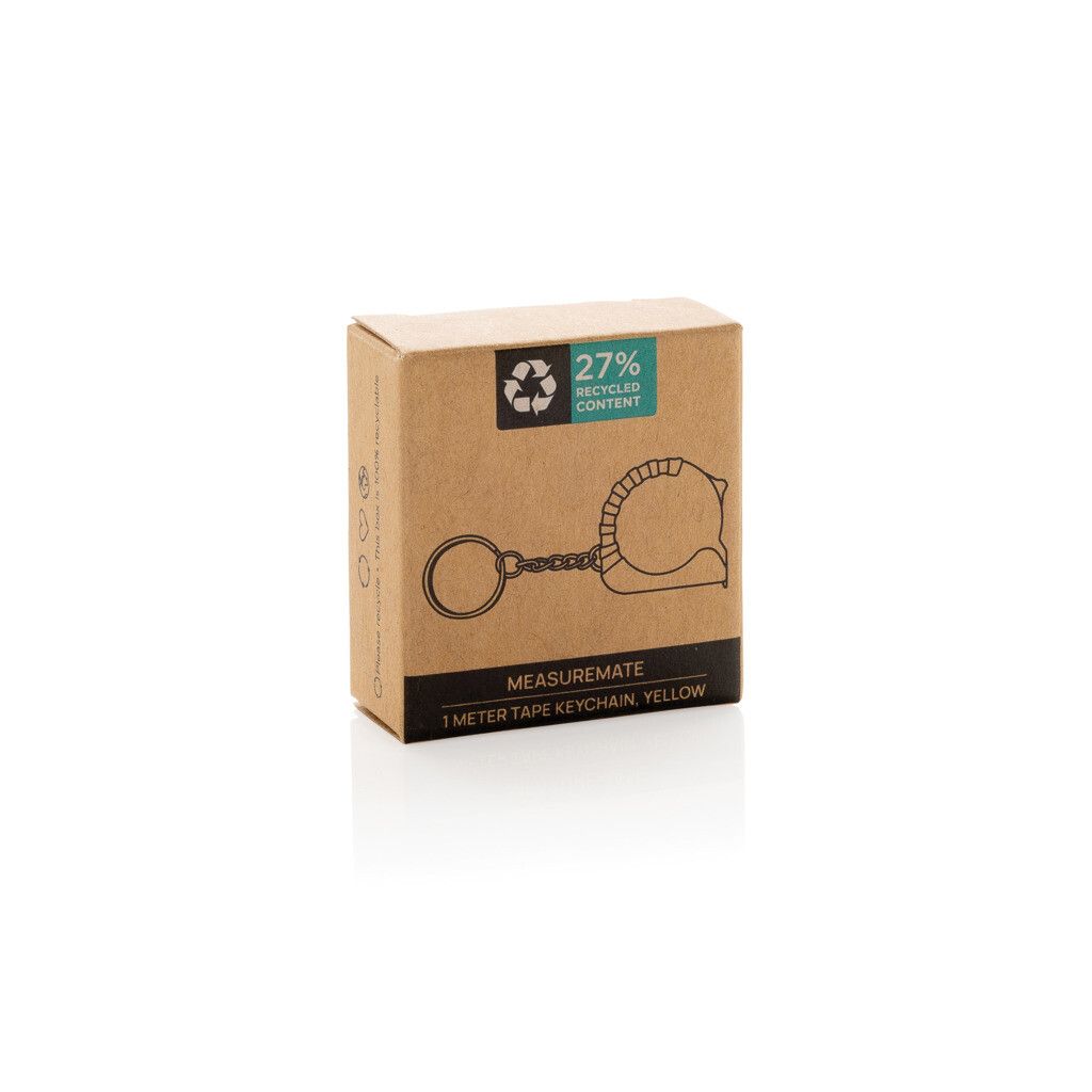 MeasureMate 1m Schlüsselband aus RCS recyceltem ABS - gelb-548