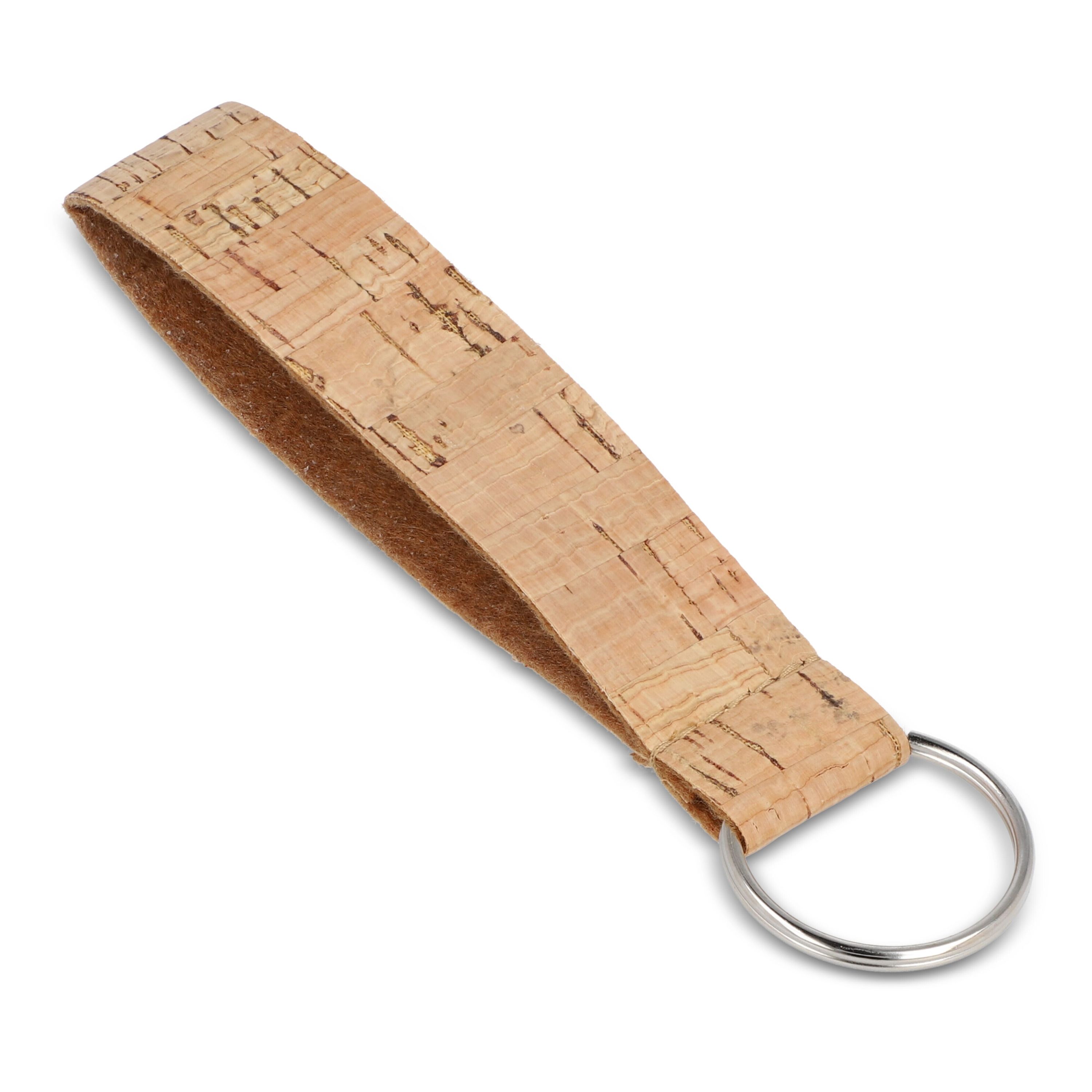 Handgelenkband aus Kork mit Schlüsselring - natur-876