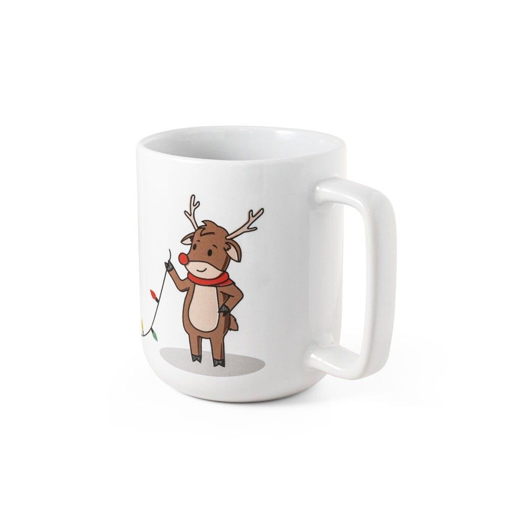 REINDEER Becher mit Weihnachtsdruck 330 ml - weiß-548