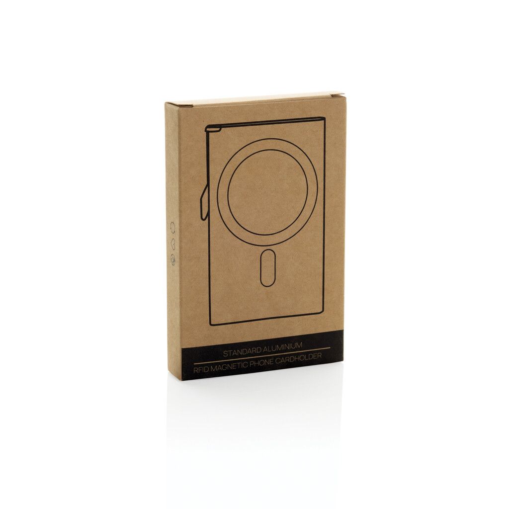 Magnetischer RFID-Kartenhalter aus Aluminium für Smartphones - schwarz-768
