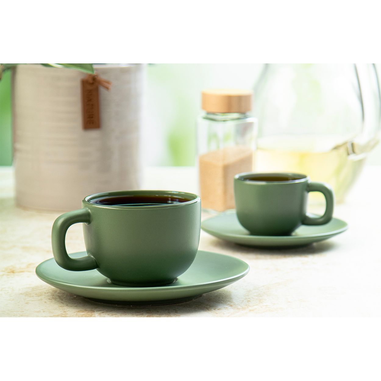 Caturra Plus Cappuccinotassenset - grün-454
