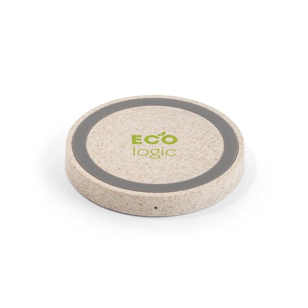 CUVIER 15-W-Ladegerät aus recyceltem ABS und Weizenstroh - natur-604