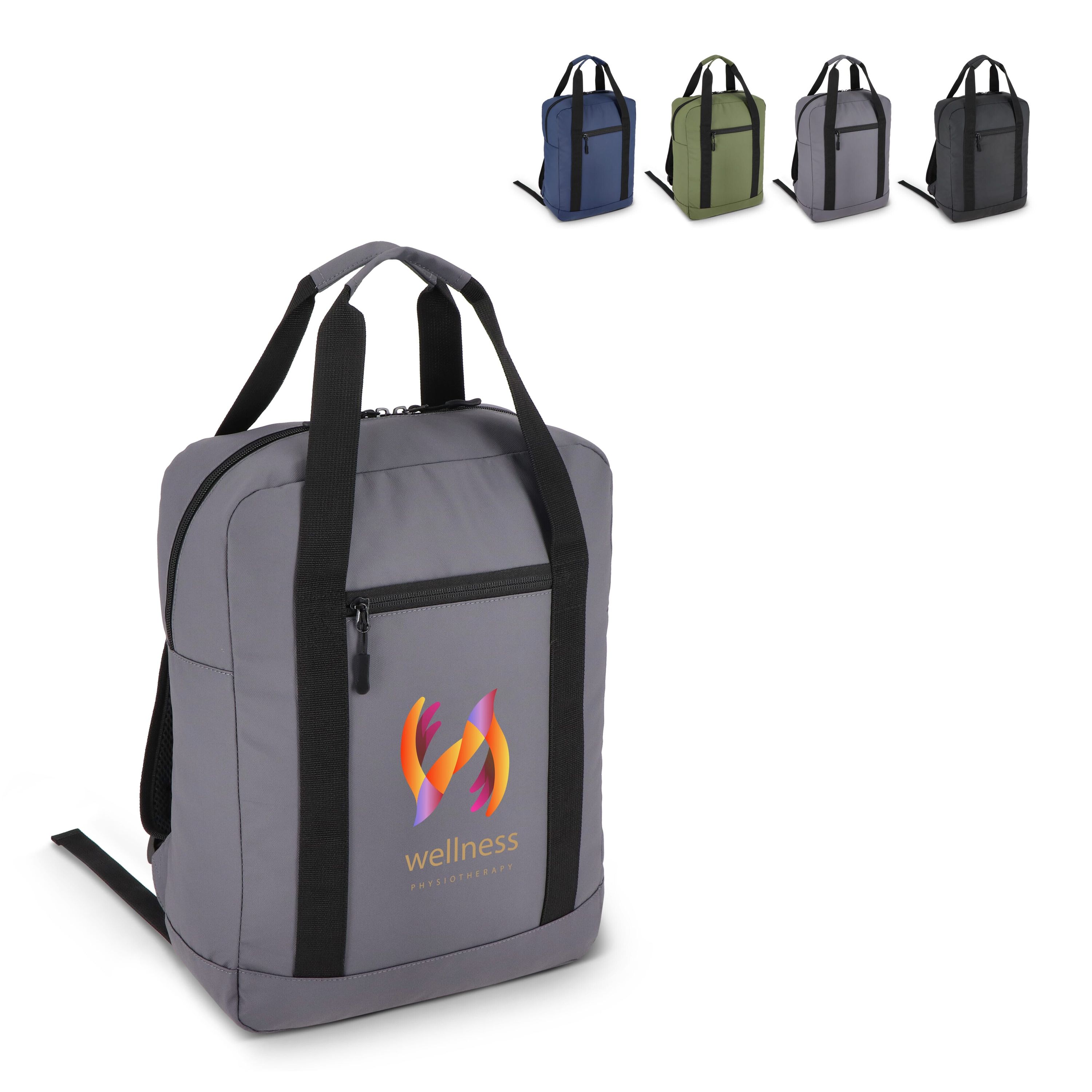PU-beschichteter R-PET 600D Rucksack 12l - grau-649