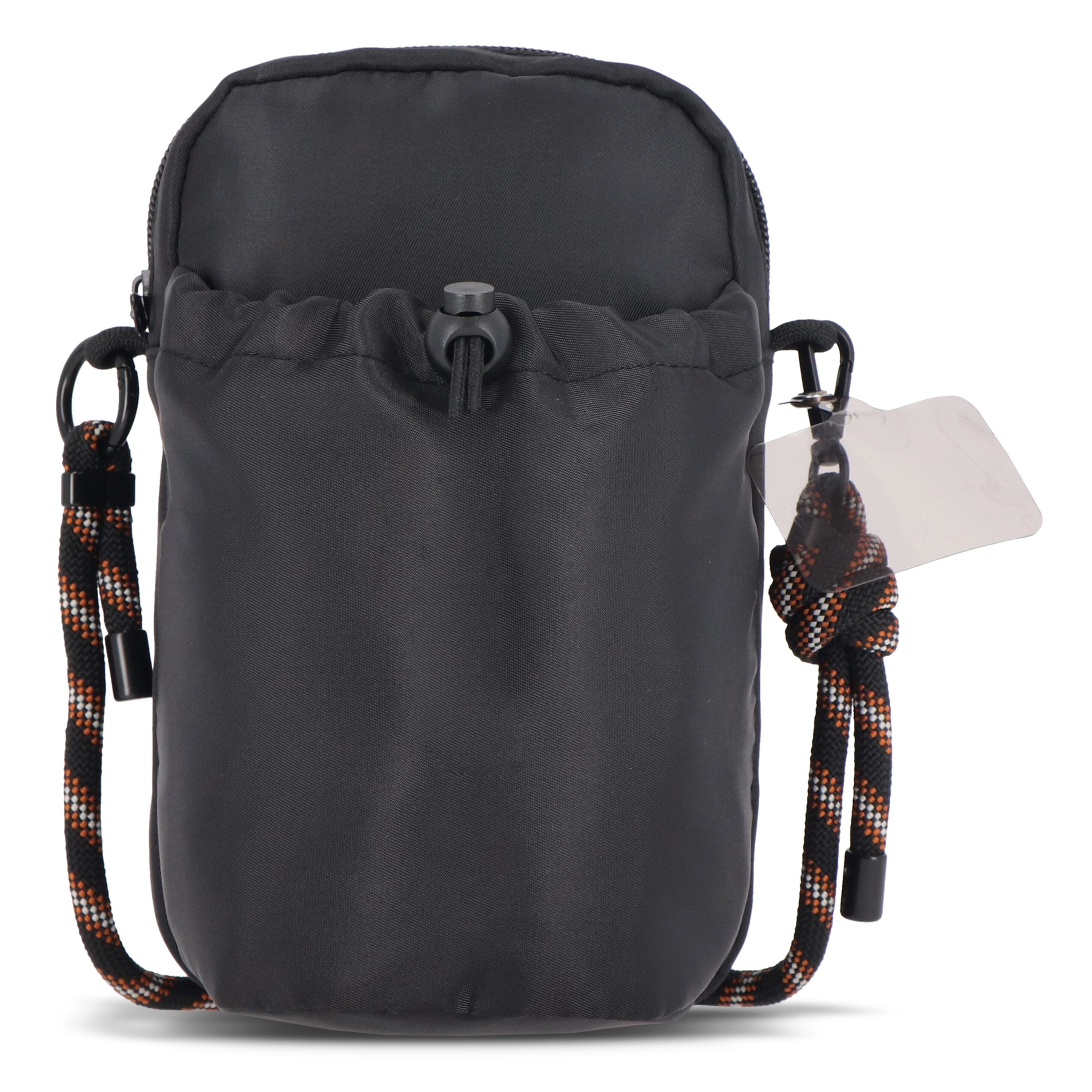 Crossbody Flaschenhalter-Tasche mit Paracord-Gurt - schwarz-846