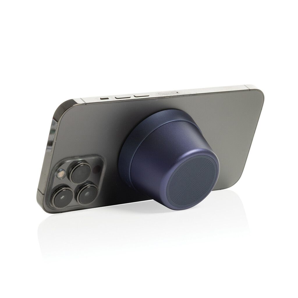 Nivio magnetischer 5W-Speaker aus RCS recyceltem Aluminium - blau-618