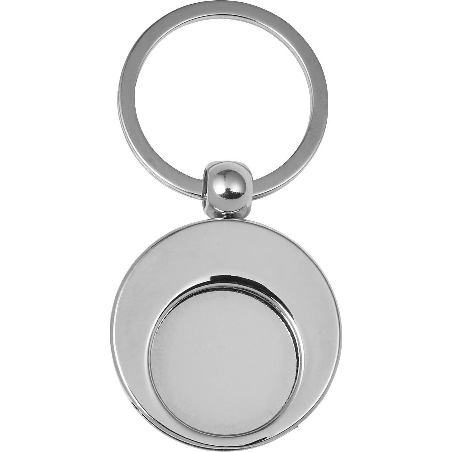 Schlüsselanhänger aus Metall mit Einkaufswagenchip Christie - silber-785