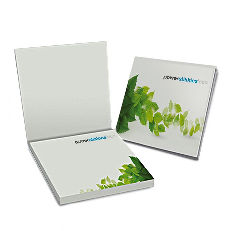 Recycling Haftnotizen im Kartonumschlag powerstikkies eco 70 x 70 mm-234