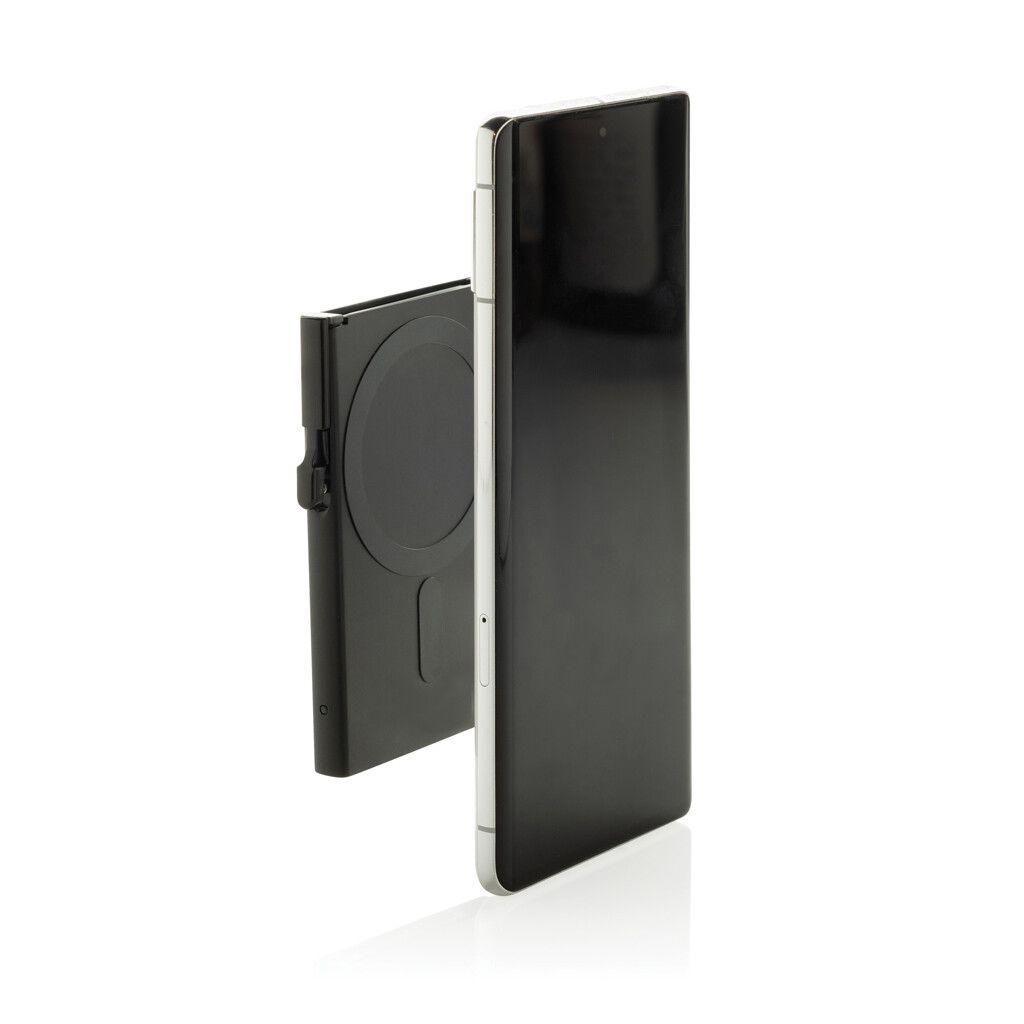 Magnetischer RFID-Kartenhalter aus Aluminium für Smartphones - schwarz-967