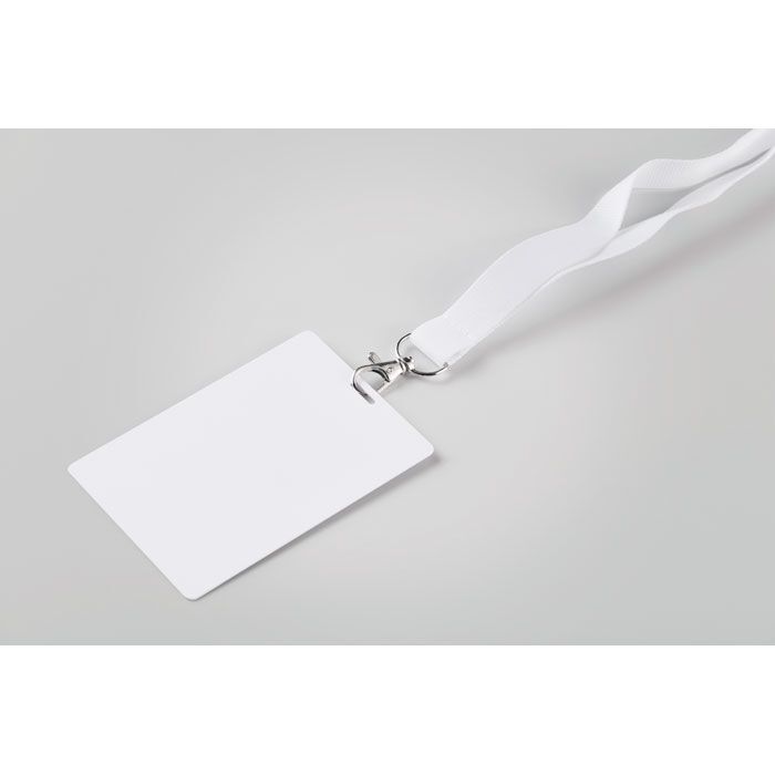 Lanyard-Ausweis 120 x 80 mm BADLARGE - weiß-599