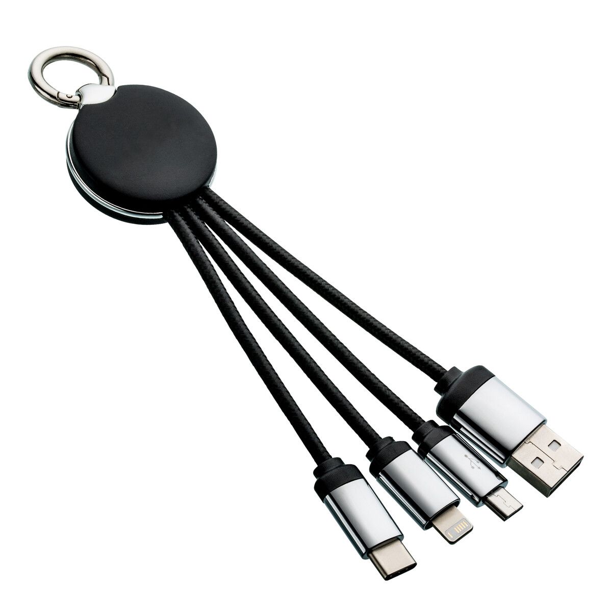 3-in-1 Ladekabel mit Beleuchtung PUHALANI - schwarz - grün-275