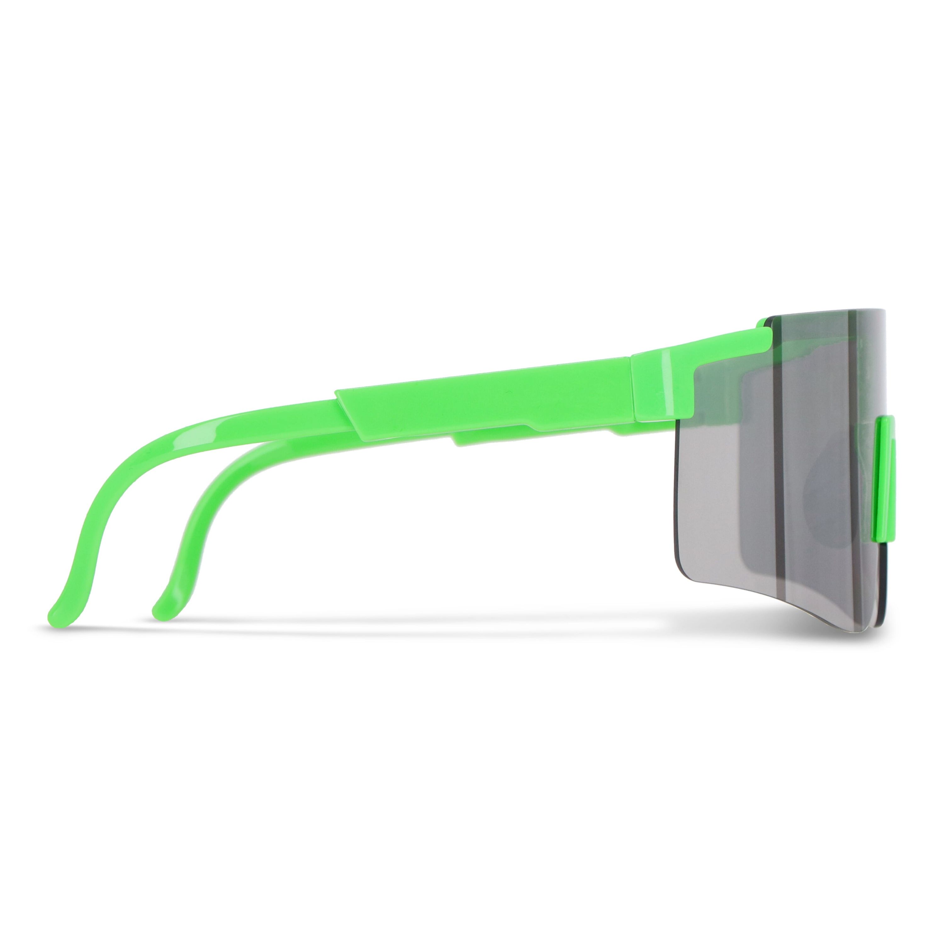 Tom R-PC Sport-Sonnenbrille mit verspiegelten Gläsern UV400 - neon sortiment  -  grün-376