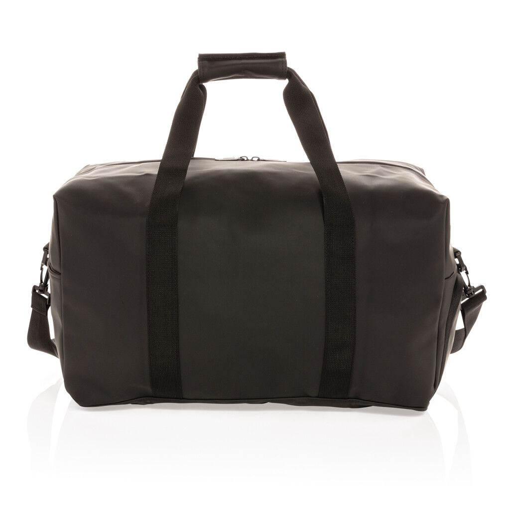 Schicke PU Wochenendtasche - schwarz-475