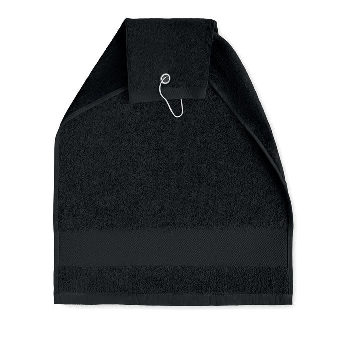 Golfhandtuch mit Haken HITOWGO - schwarz-991