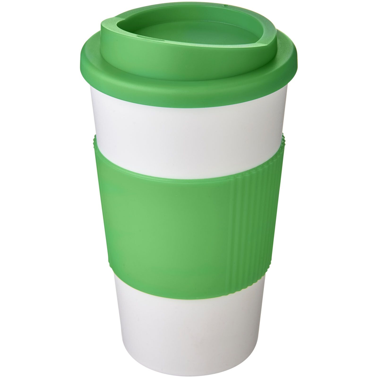 Americano 350 ml Isolierbecher mit Schutzring - weiss -  grün-473