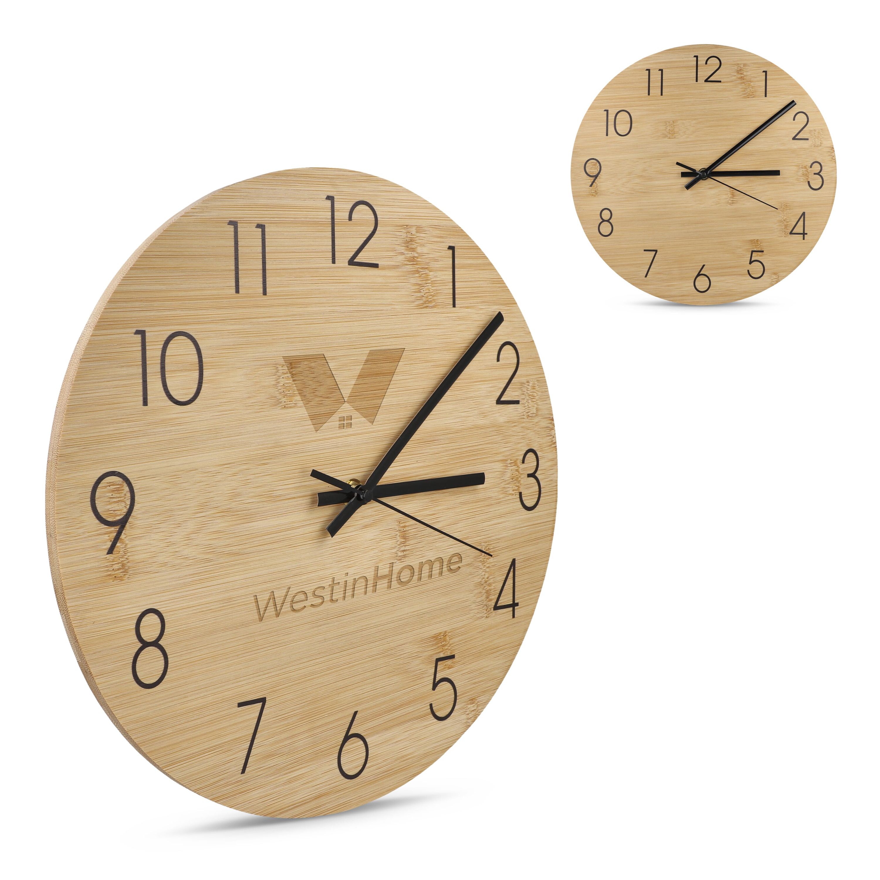 Wanduhr Bambus - natur-794