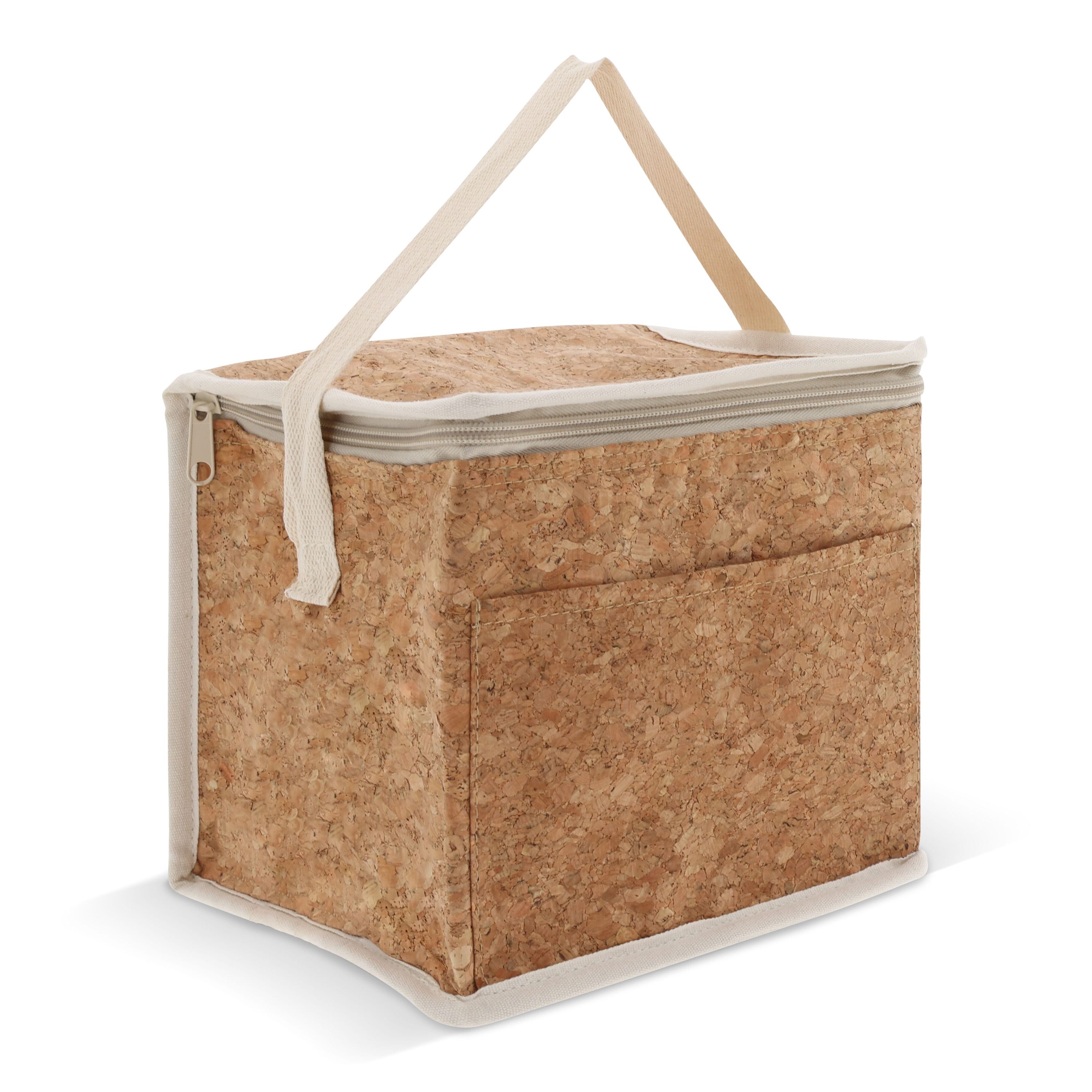 Kühltasche mit Korkelementen 22x18x18cm - natur-647