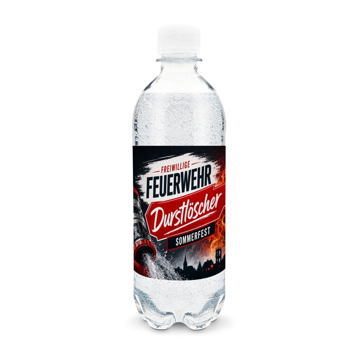 500 ml PromoWater - Mineralwasser mit Kohlensäure - Papier-Etikett-488