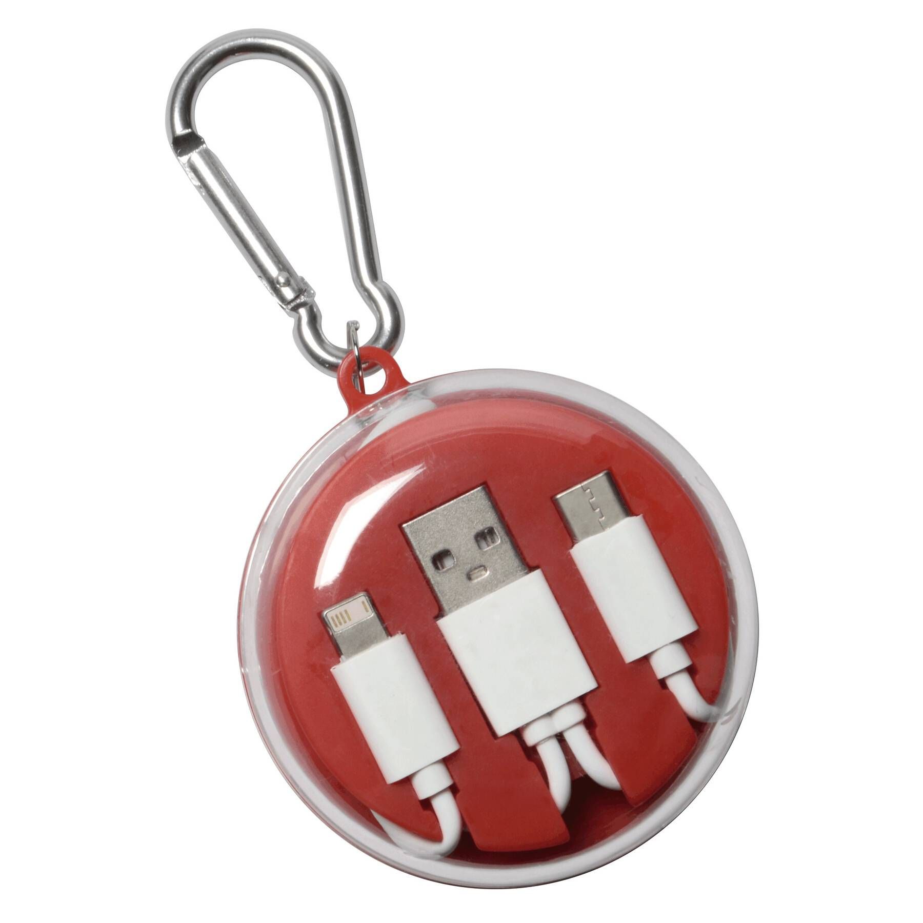 Kopfhörer mit Universal-Ladekabel LISTEN & CHARGE - rot-636