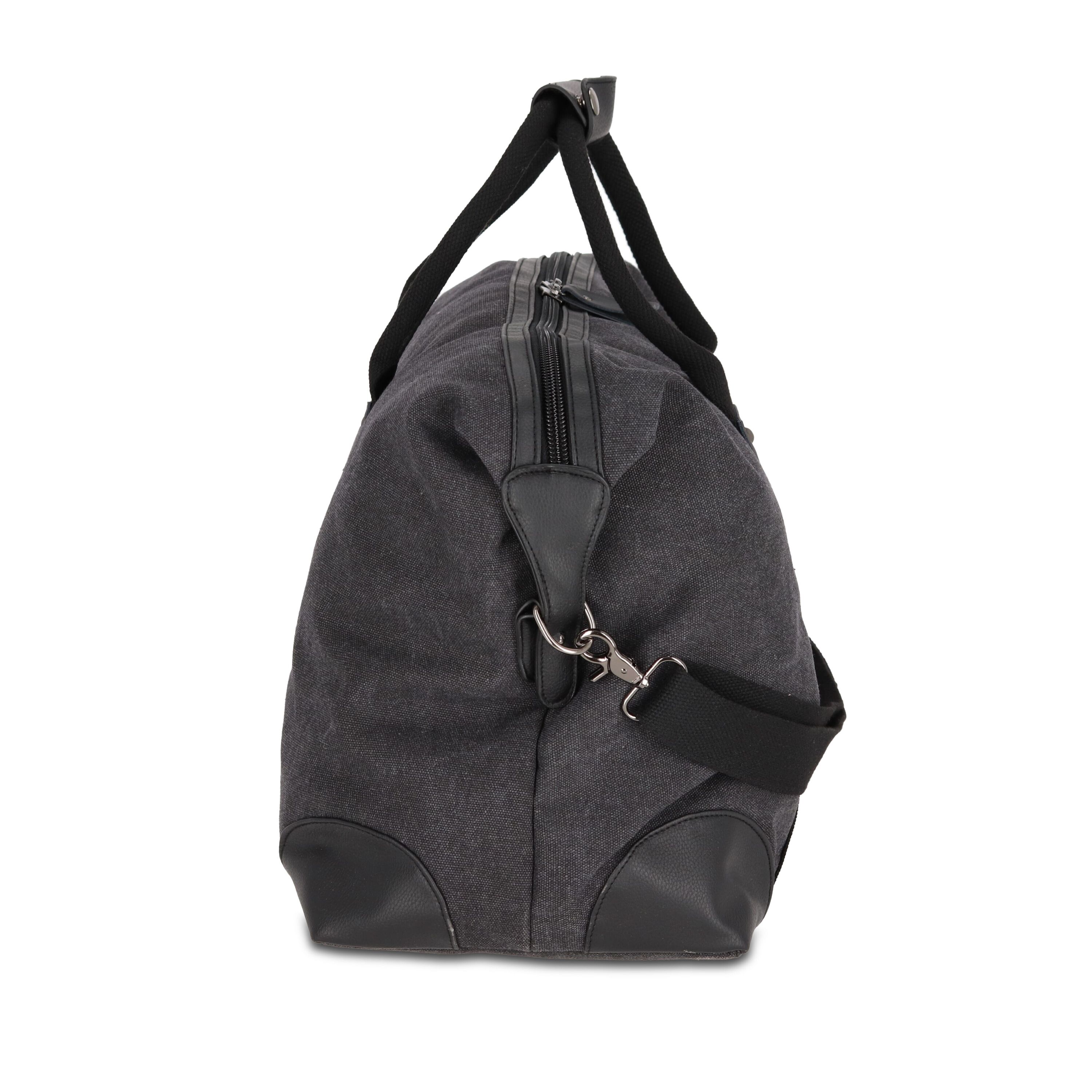Weekender-Tasche aus recyceltem Baumwoll-Canvas Harper - dunkelgrau-262