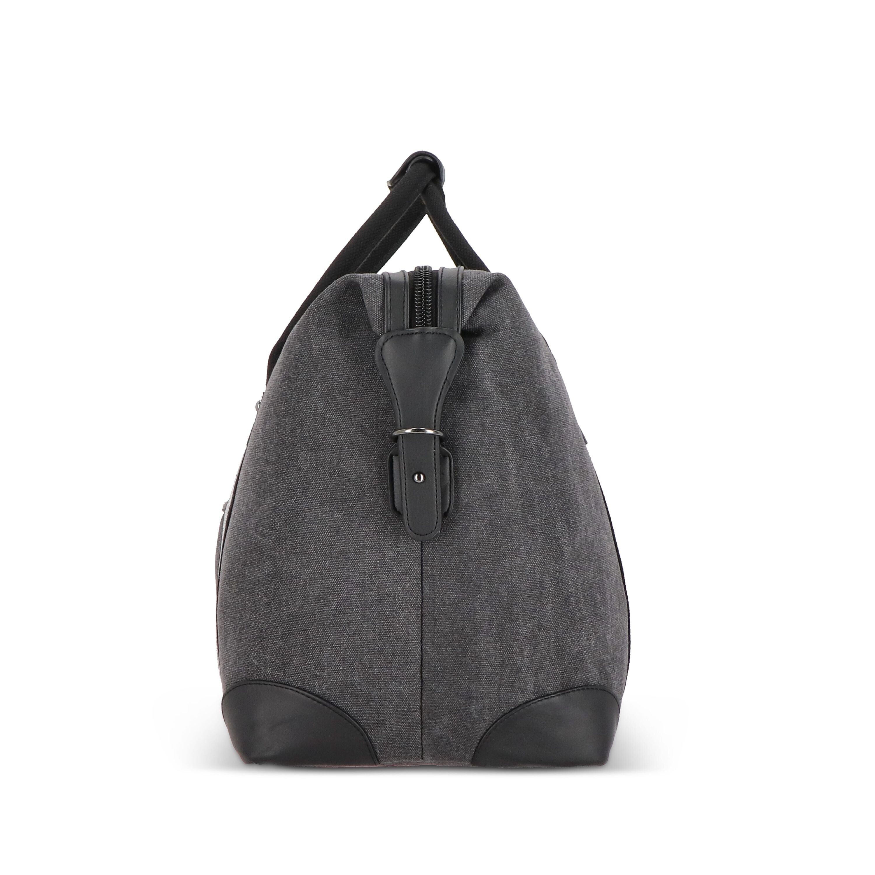 Weekender-Tasche aus recyceltem Baumwoll-Canvas Harper - dunkelgrau-262