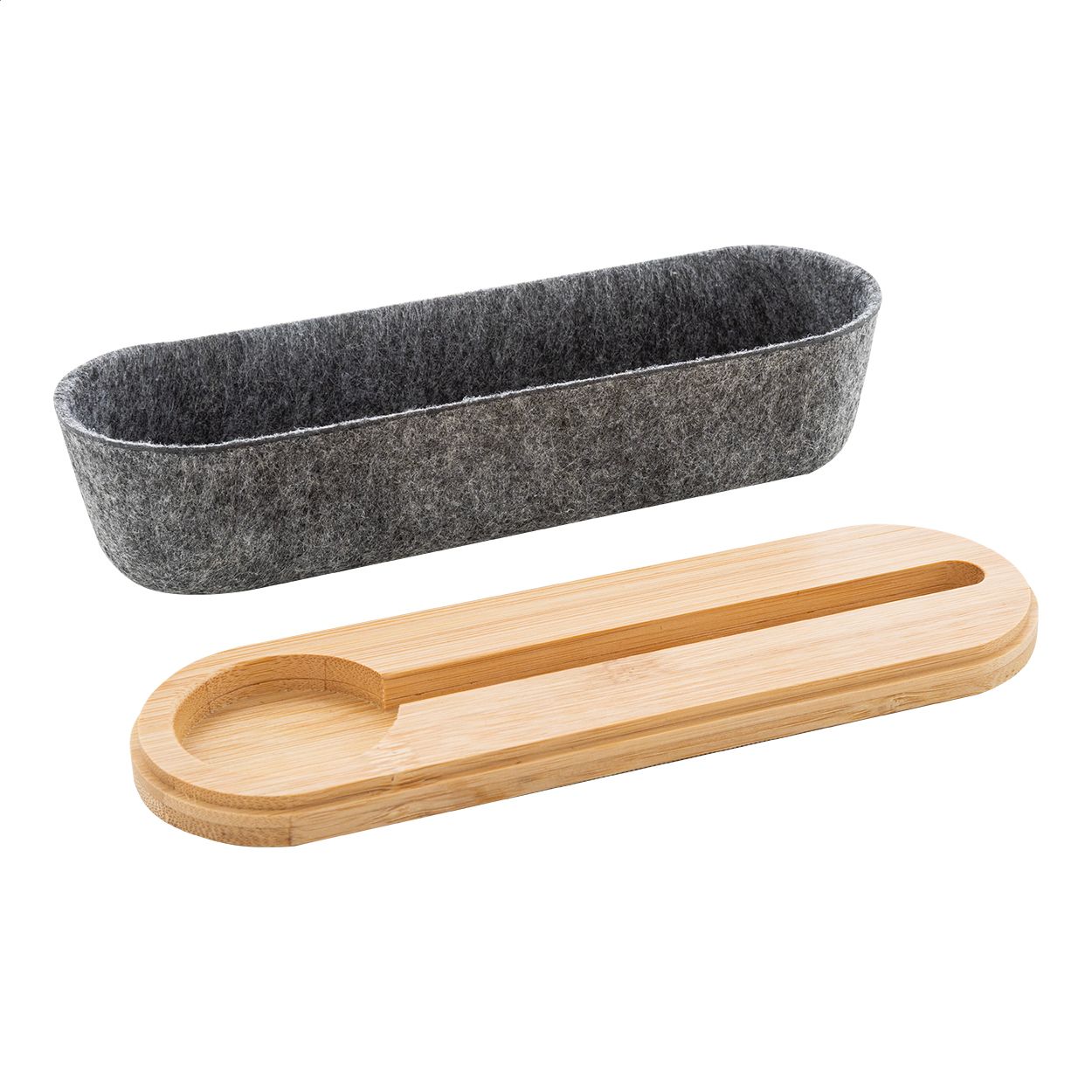 RPET Stifteetui Glaston - grau - natur-997