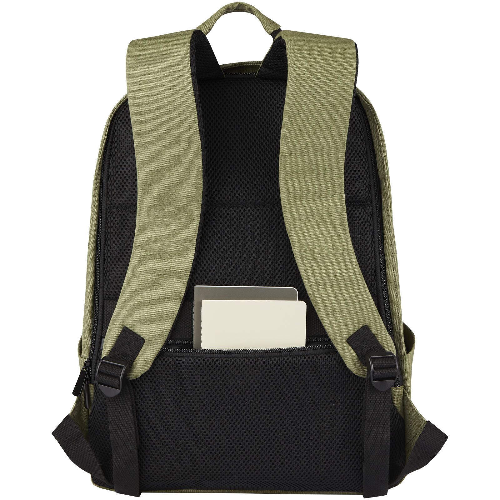 Joey 15,6 Zoll Anti-Diebstahl Laptop Rucksack 18 L aus GRS-recyceltem Canvas - olive-159