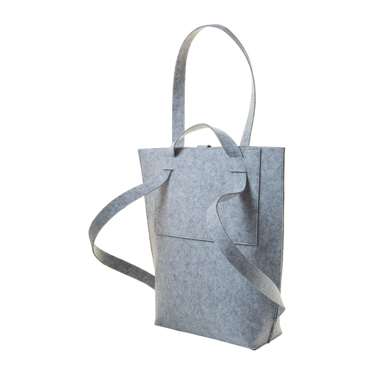 CreaFelt Toteback individuelle RPET Schultertasche - weiß - grau-639