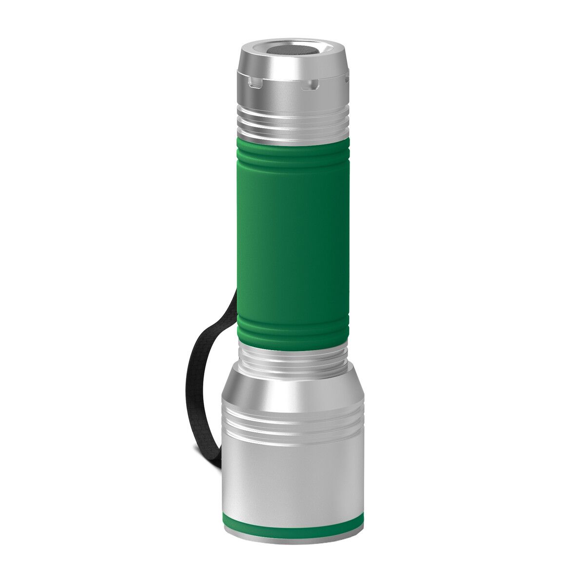 Taschenlampe myFLASH 700 mit Ring und Hülle - silber - grün - grün-140