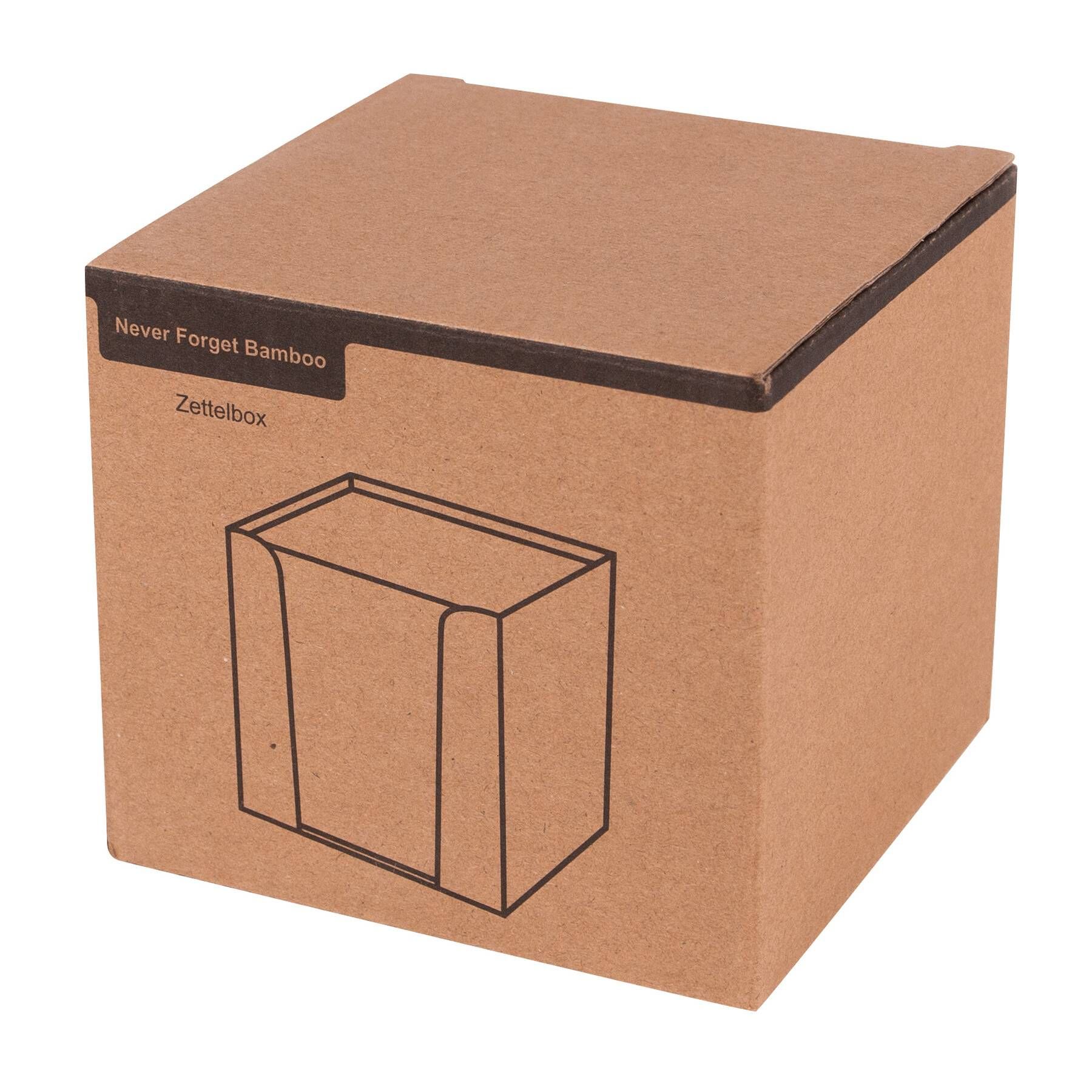 Zettelbox NEVER FORGET BAMBOO - braun-333