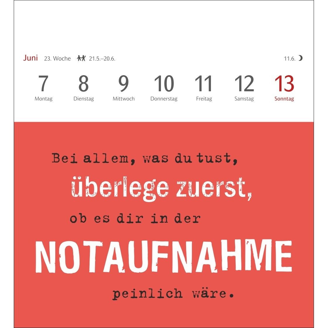 Typo-Sprüche-Kalender Postkartenkalender-210