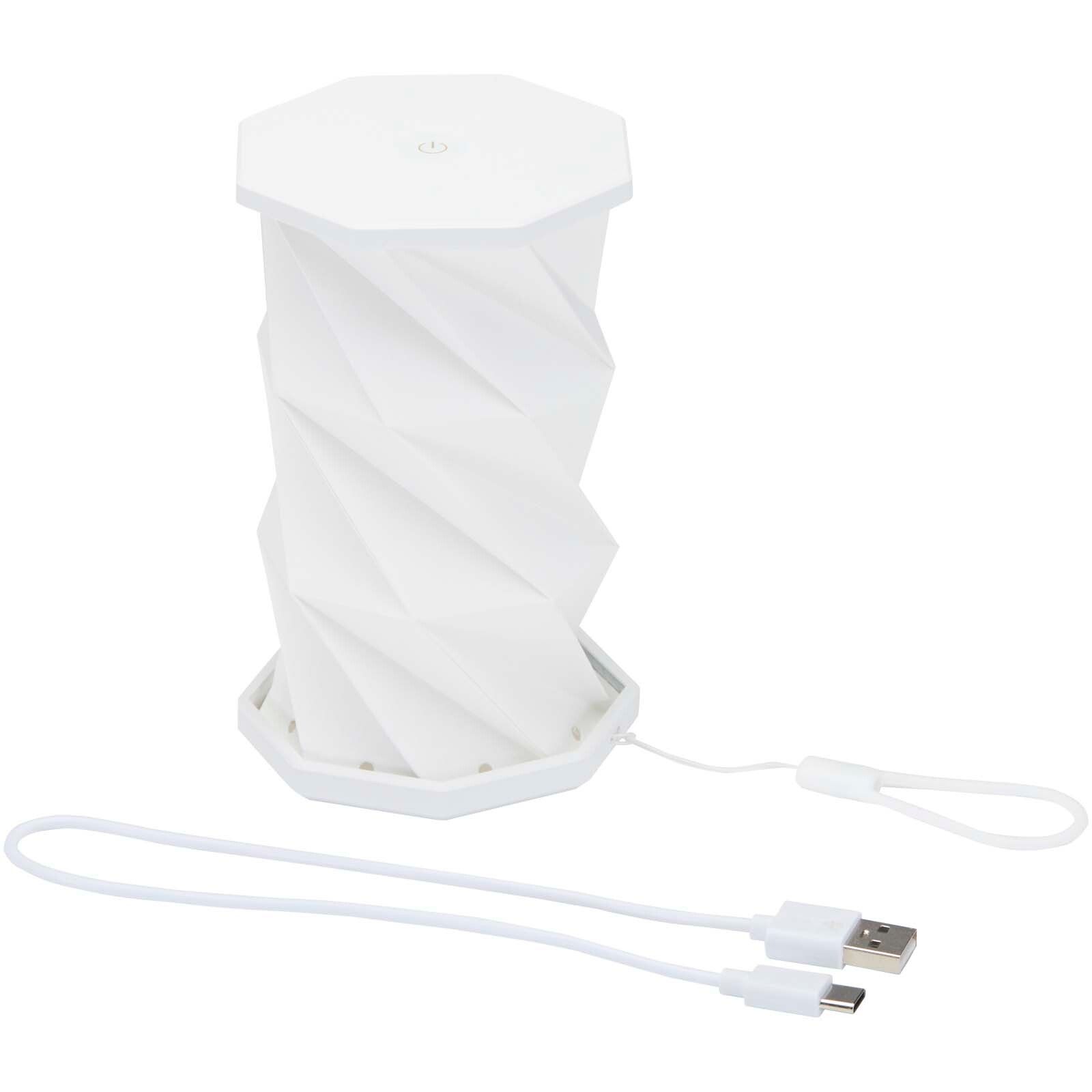 Celestia klappbare Tischlampe aus recyceltem Kunststoff - weiss-323