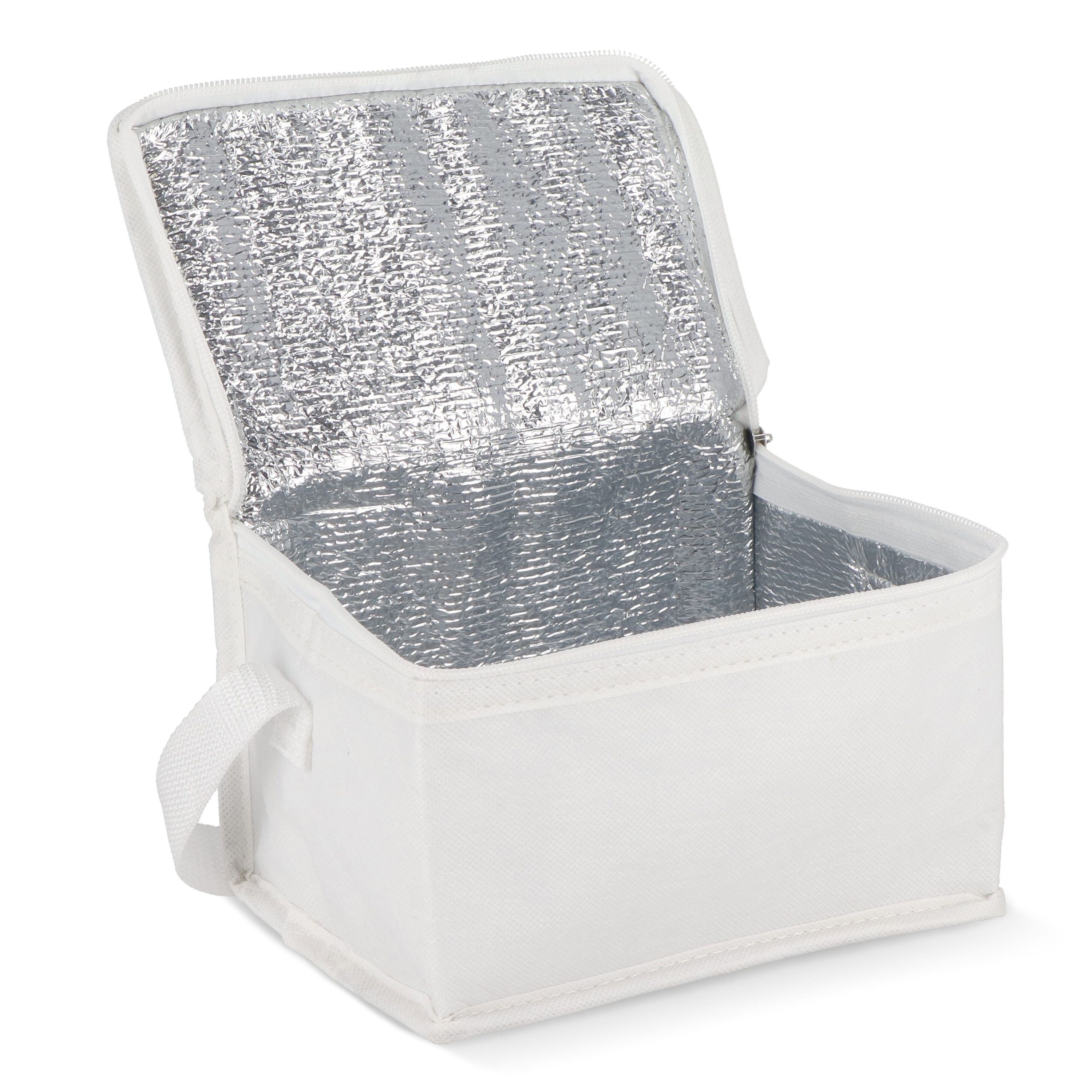 R-PET 6 Dosen-Kühltasche Non Woven 20x 13 x 12,5cm 75g/m² - weiss-987