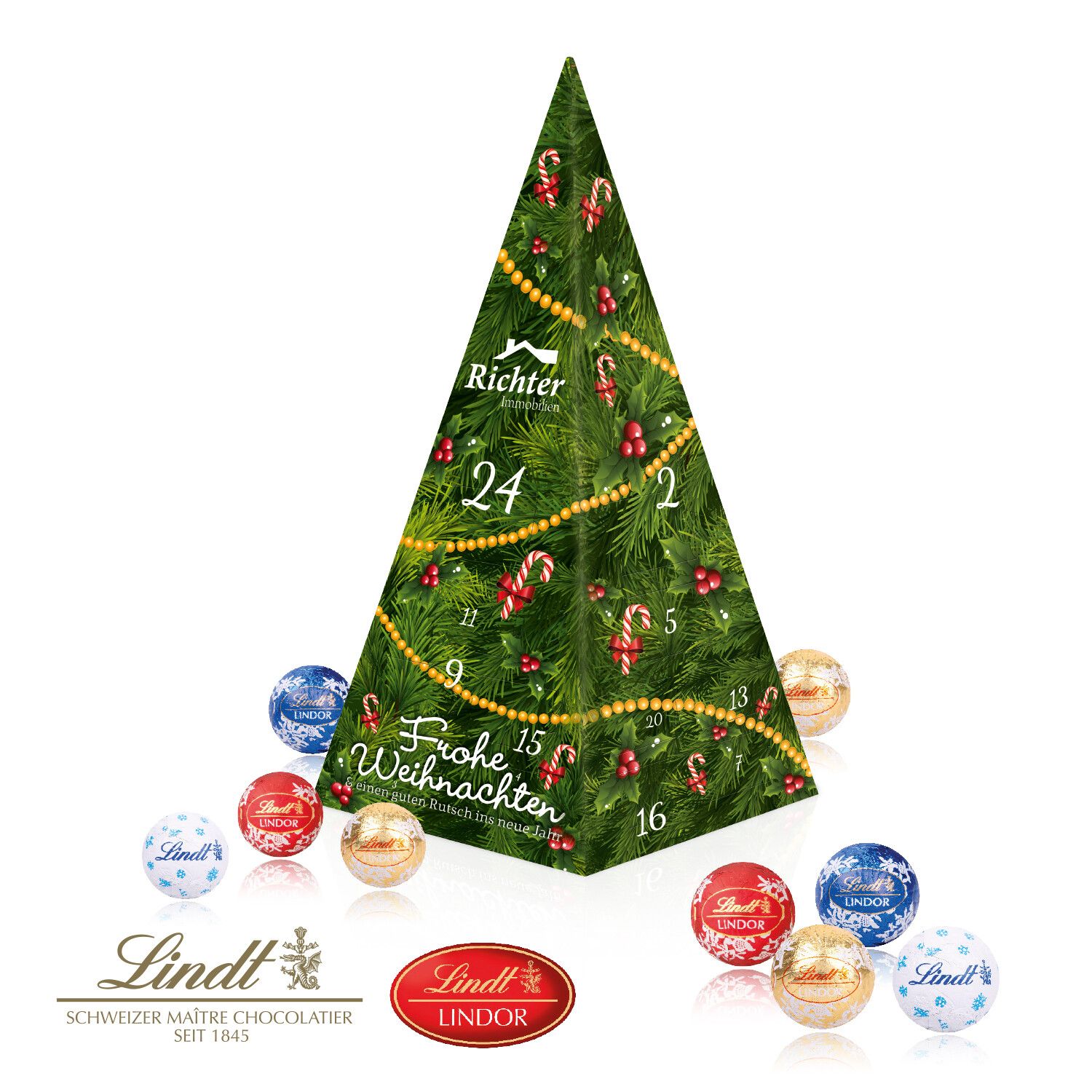 Adventskalender "Weihnachtspyramide" mit Lindt Schokolade-196