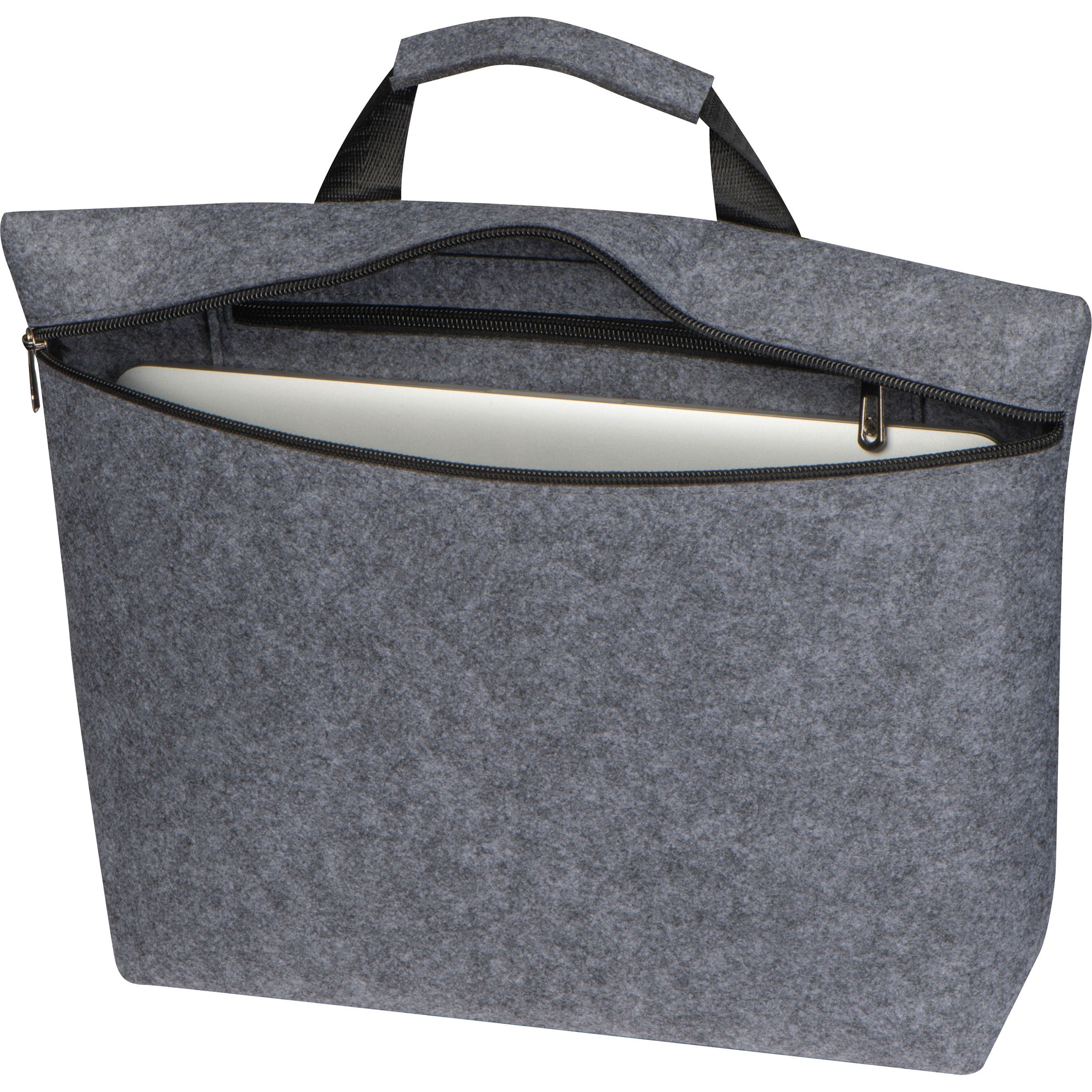 RPET Filz Laptoptasche Lugano - silbergrau-644