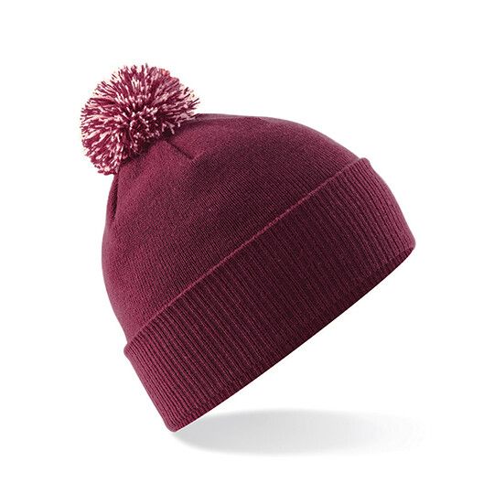 Snowstar® Beanie - burgundy - off white-907