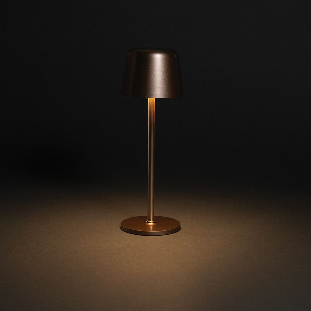 Zenic USB Tischleuchte aus RCS recyceltem Kunststoff - bronze-152