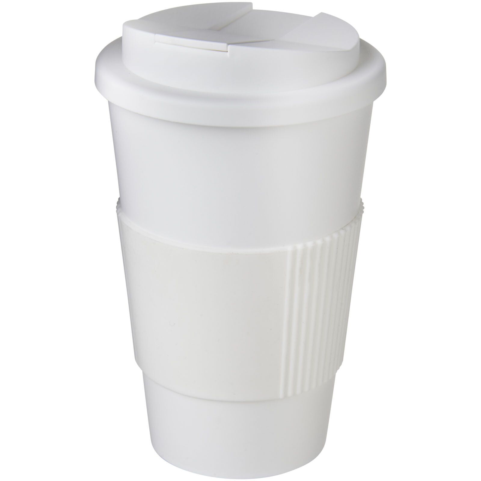 Americano 350 ml Isolierbecher mit Schutzring & auslaufsicherem Schraubverschluss - weiss-220