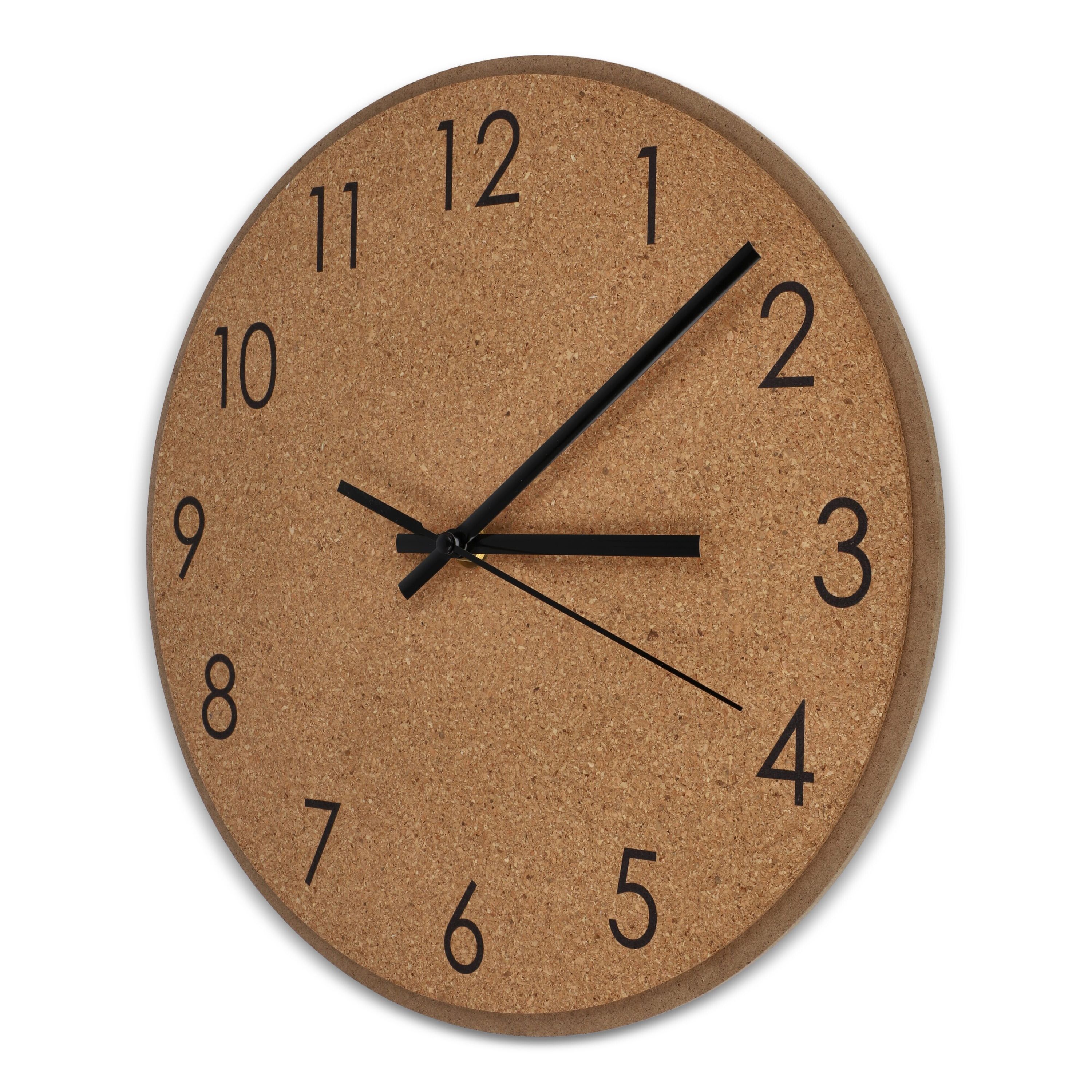Wanduhr aus Kork - natur-308