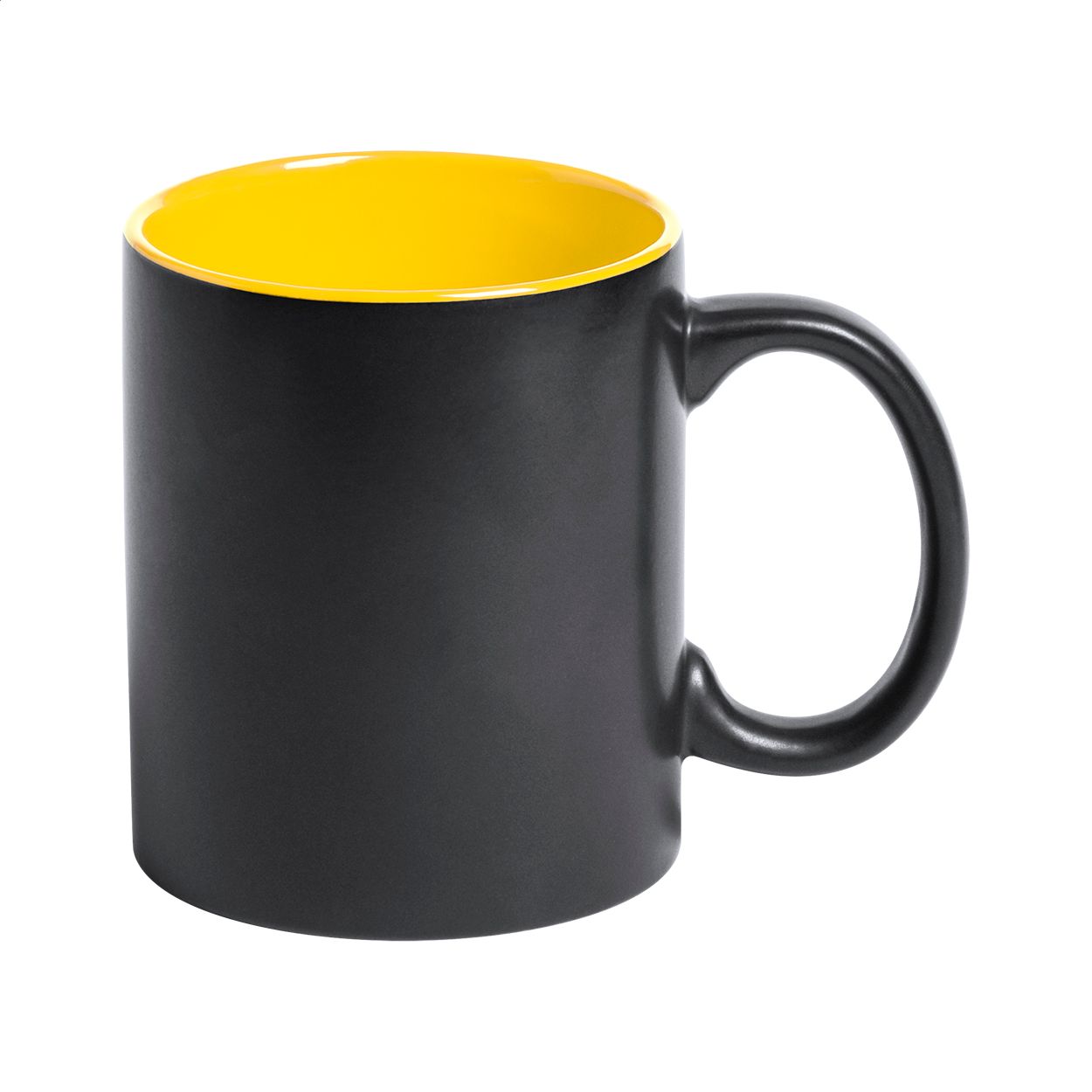 Bafy Keramiktasse für farbige Gravur, 350 ml - schwarz - gelb-756