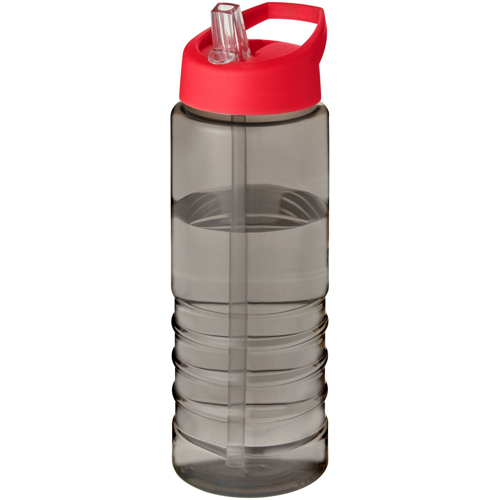 H2O Active Eco Treble 750 ml Sportflasche mit Stülpdeckel  - kohle -  rot-658