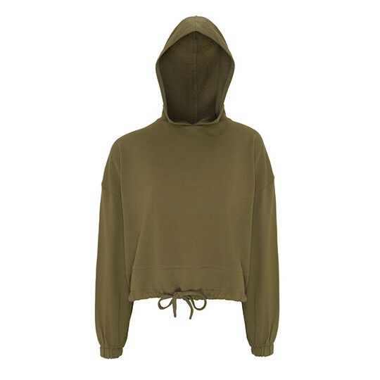 Women´s Cropped Oversize Hoodie - olive-553