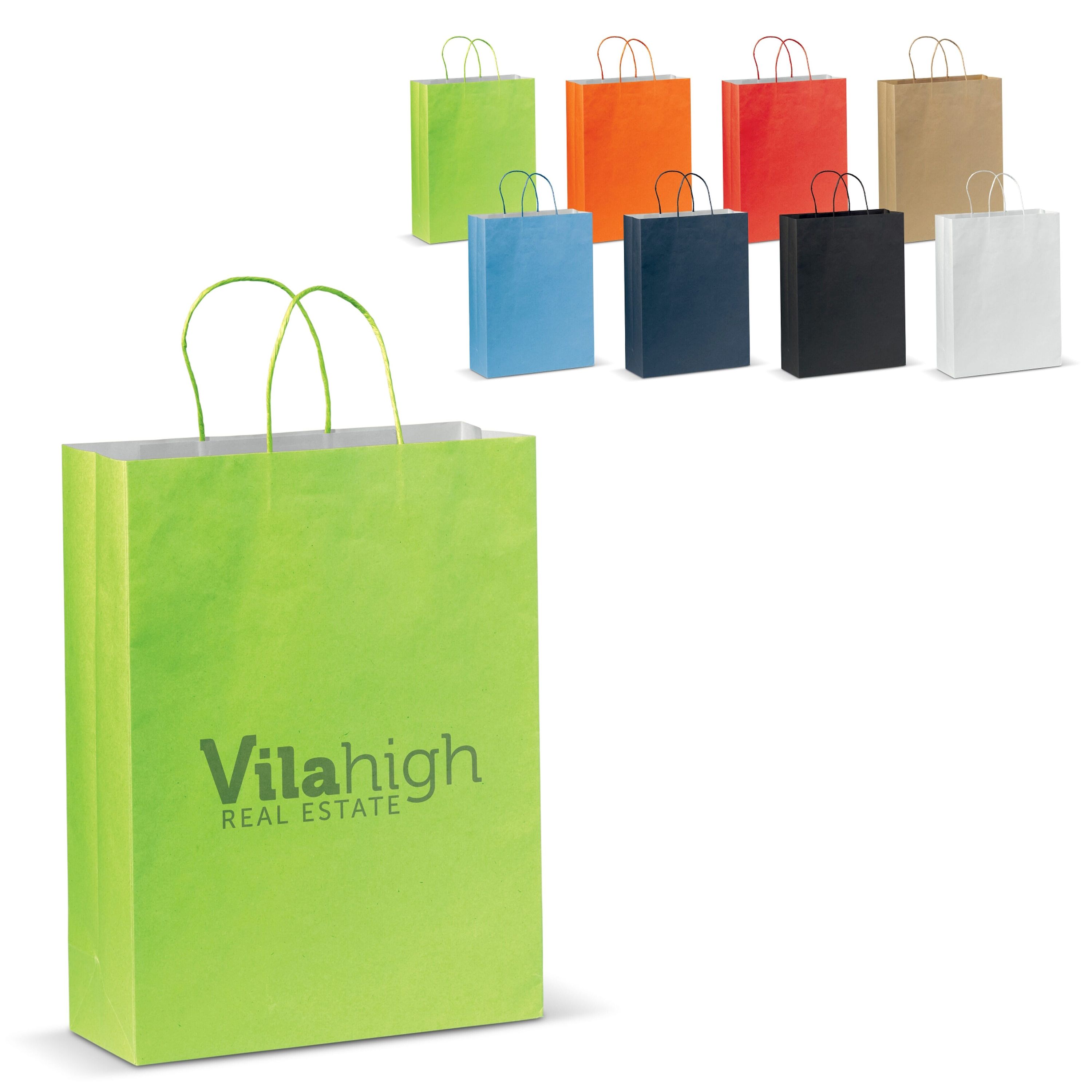 Große Papiertasche im Eco Look 120g/m² - rot-234