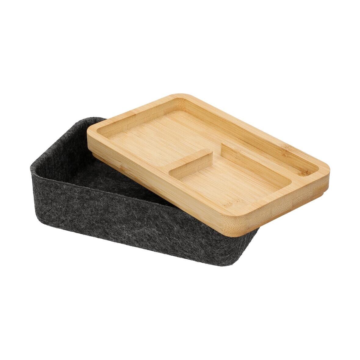 Filz-Aufbewahrungsbox Reva - grau-176