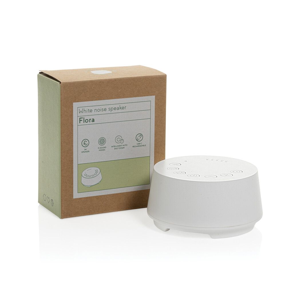 Flora RCS White-Noise-Lautsprecher aus recyceltem Kunststoff - weiß-691