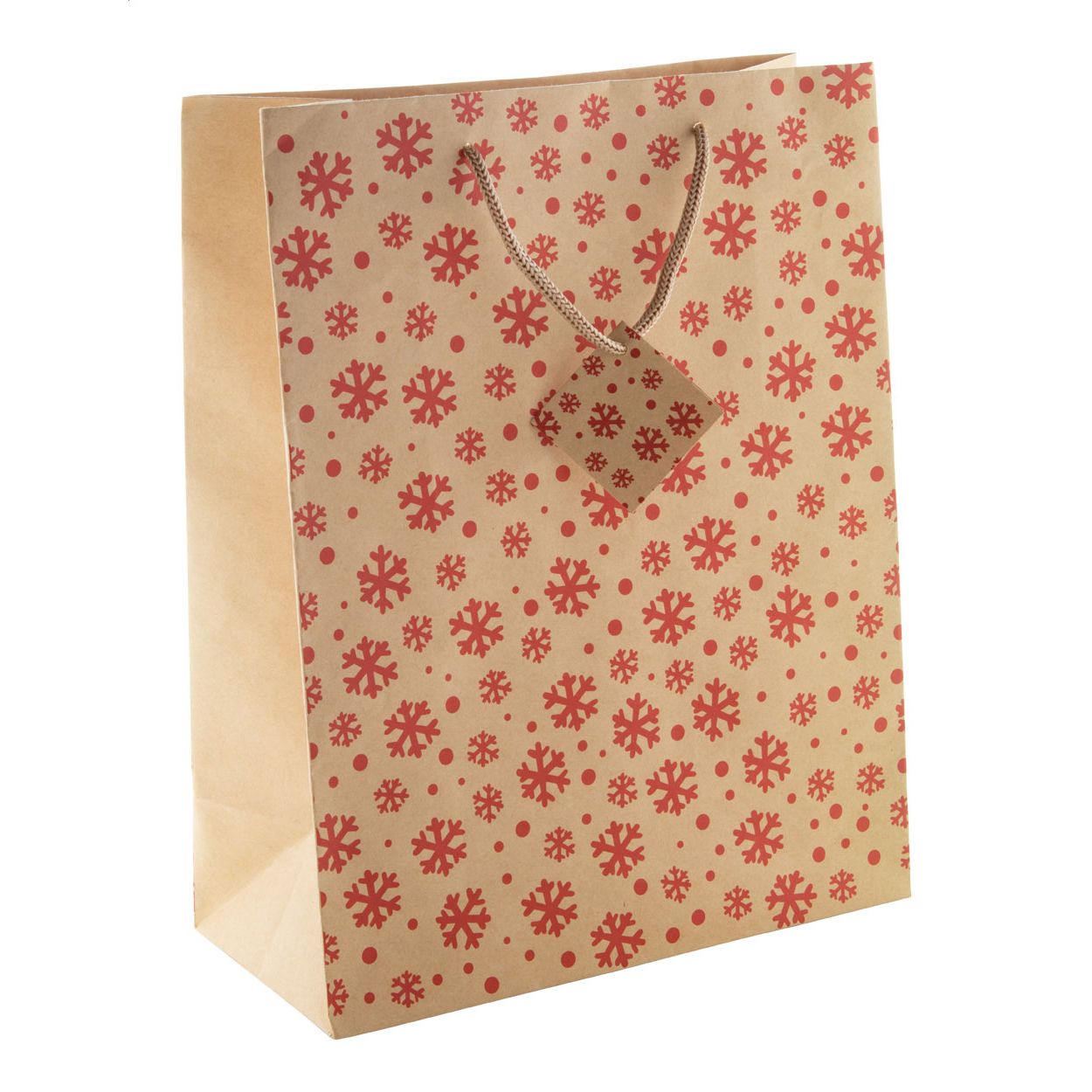 Majamaki L Geschenktasche - natur - rot-722