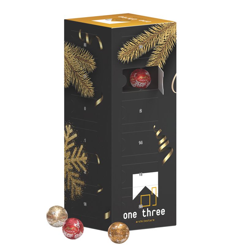 Minikugel Tower Adventskalender, LINDOR Lindt Mini Kugeln-398