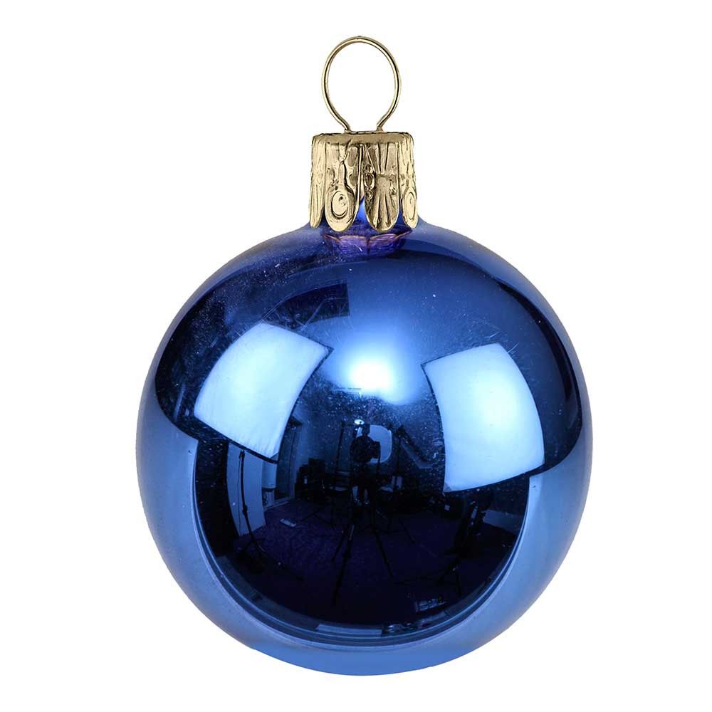 Traditionelle Glaskugel - glanz-blau #833-808