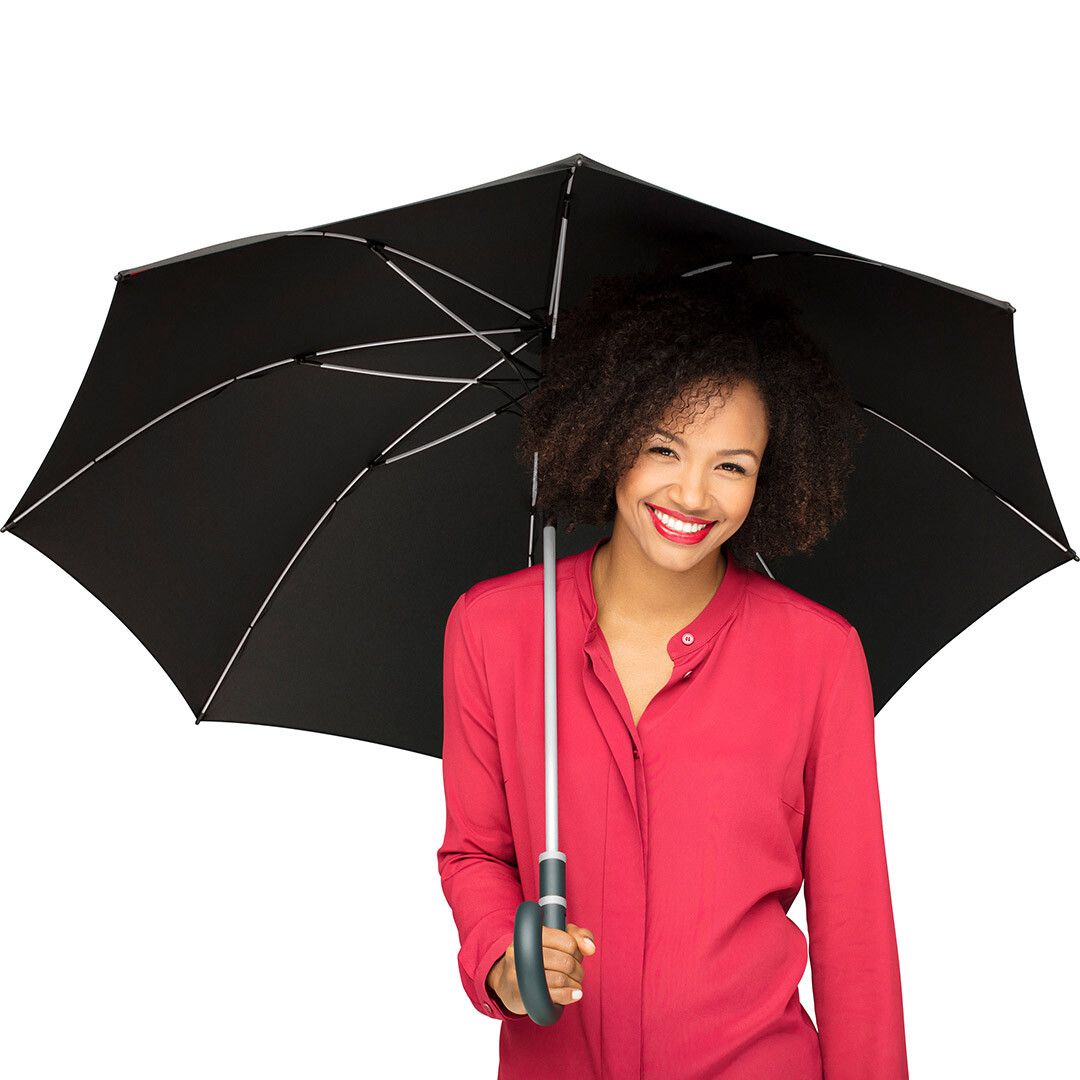 AC-Midsize-Stockschirm FARE® Style Ø112 cm - schwarz - weiß-105